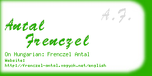 antal frenczel business card